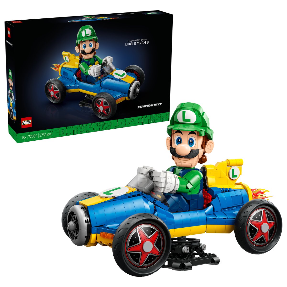 LEGO 72050 LEGO® 72050 - Mario Kart™: Luigi & Turboflitzer – Box & Produkt