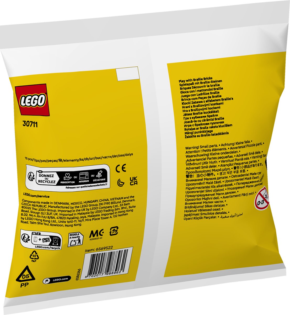LEGO 30711 LEGO® Braille Bricks 30711 - Spielspaß mit Braille-Steinen – Verpackung hinten