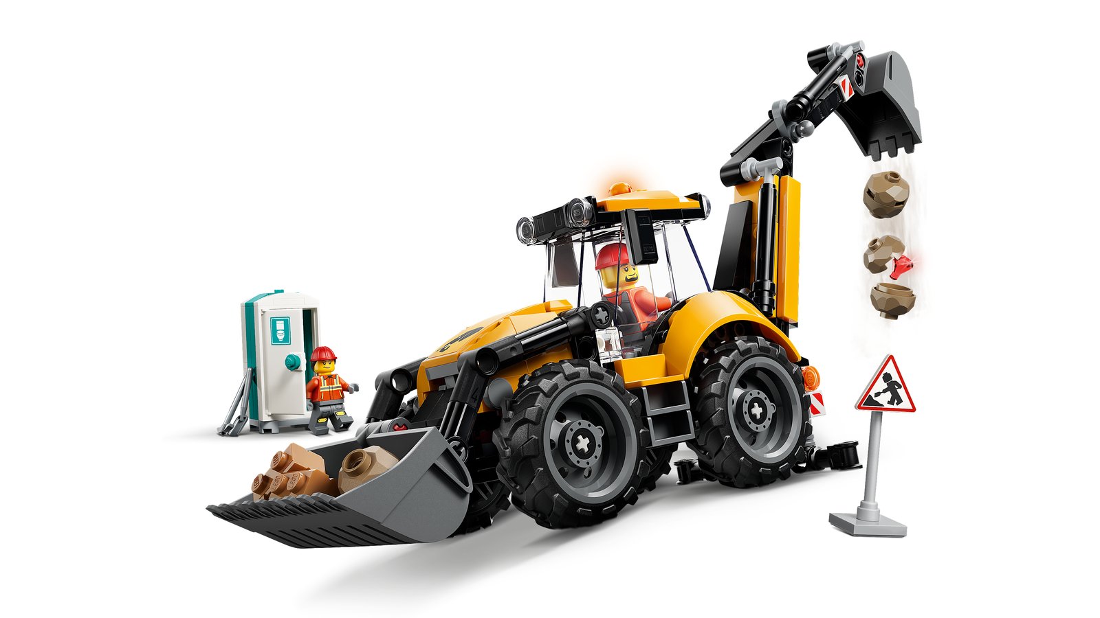 LEGO 60480 LEGO® City 60480 - Gelber Baggerlader – Primäres Produktbild