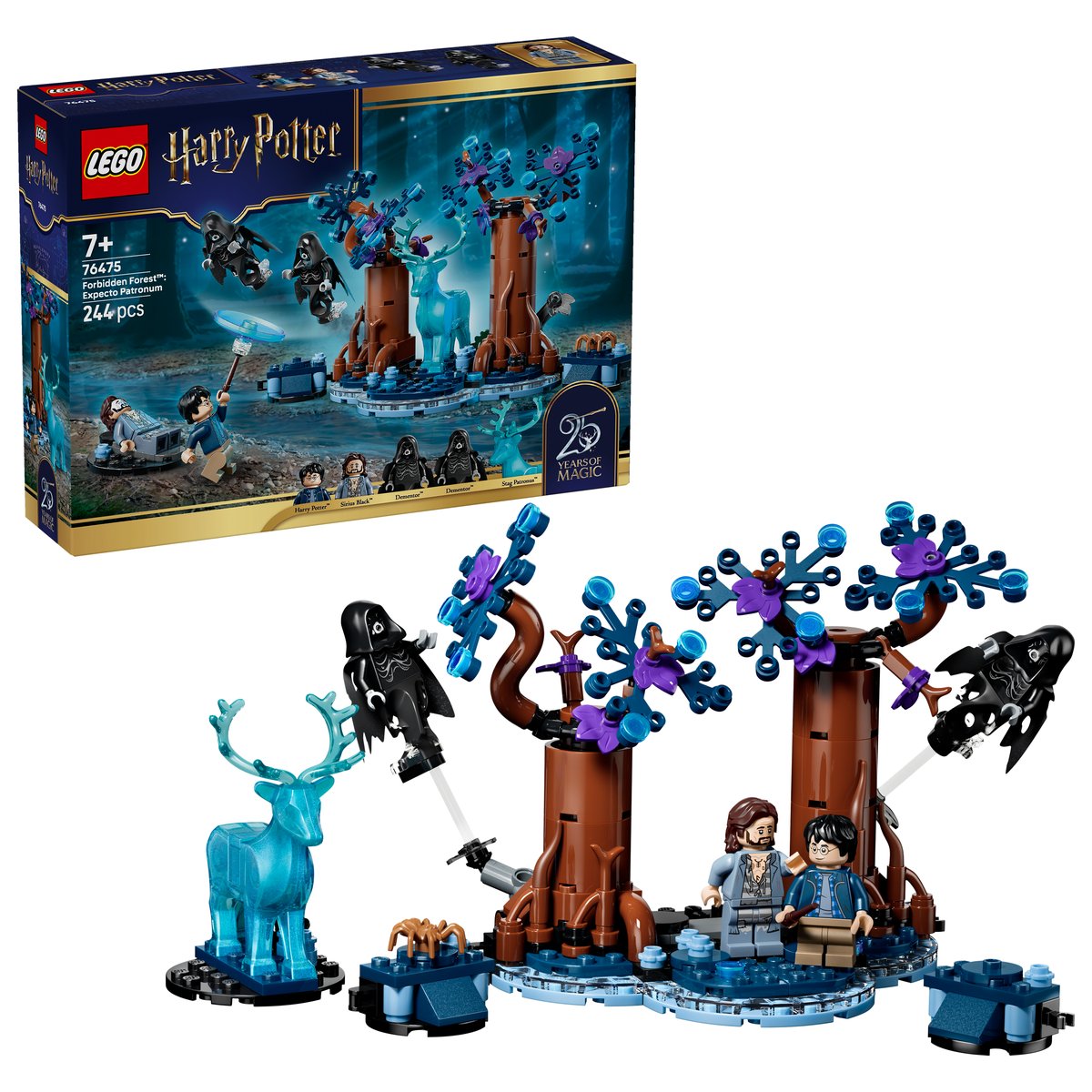 LEGO 76475 LEGO® Harry Potter™ 76475 - Verbotener Wald: Expecto Patronum – Box & Produkt