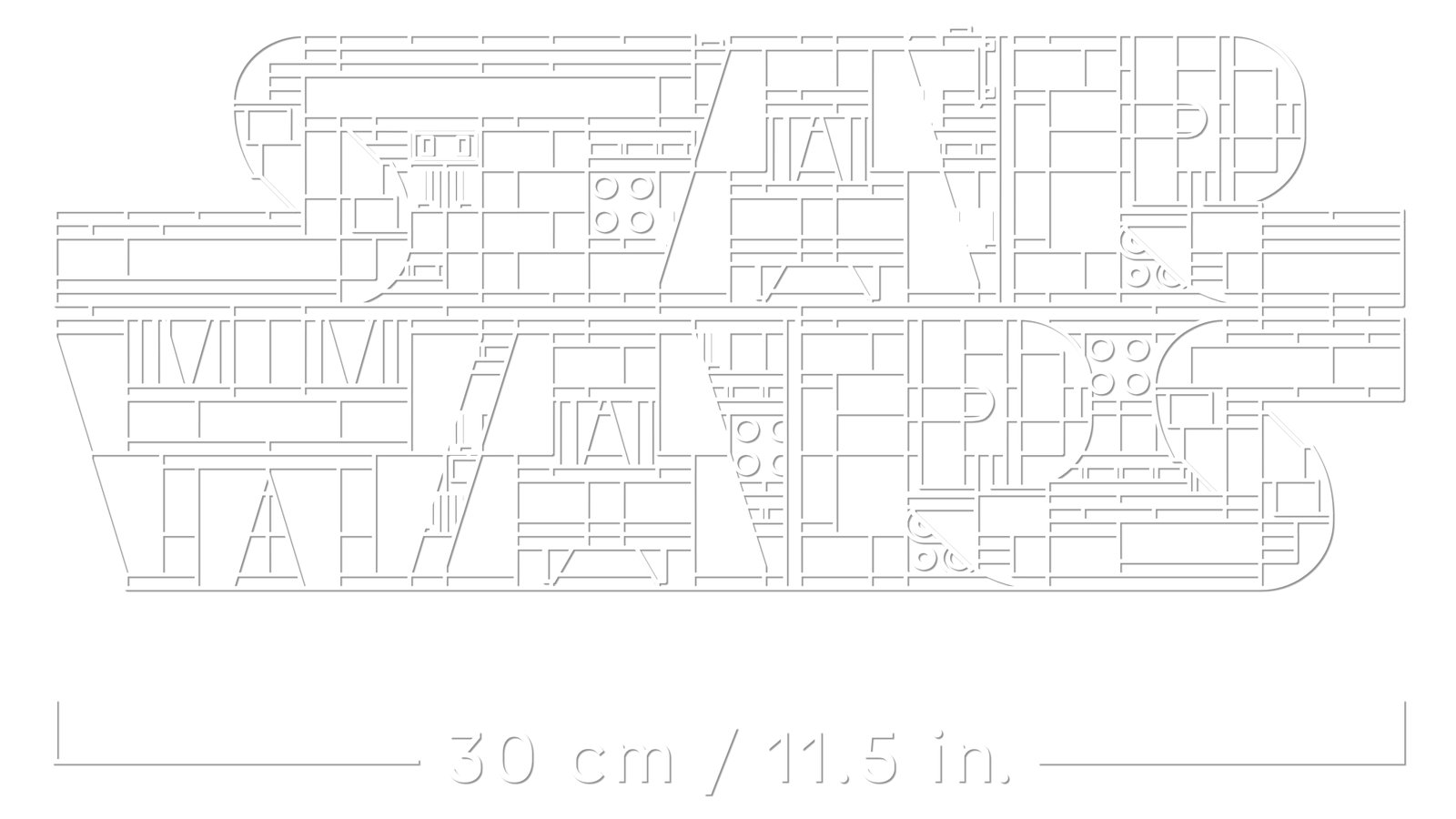 LEGO 75407 LEGO® Star Wars™ 75407 - Star Wars™ Logo aus LEGO Steinen – Detailansicht 1