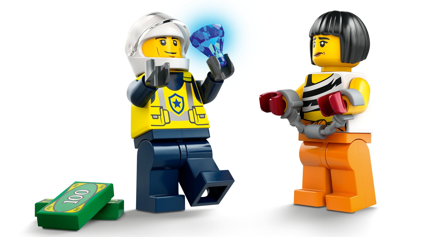 LEGO 60415 LEGO® City 60415 - Verfolgungsjagd mit Polizeiauto und Muscle Car – Detailansicht 1