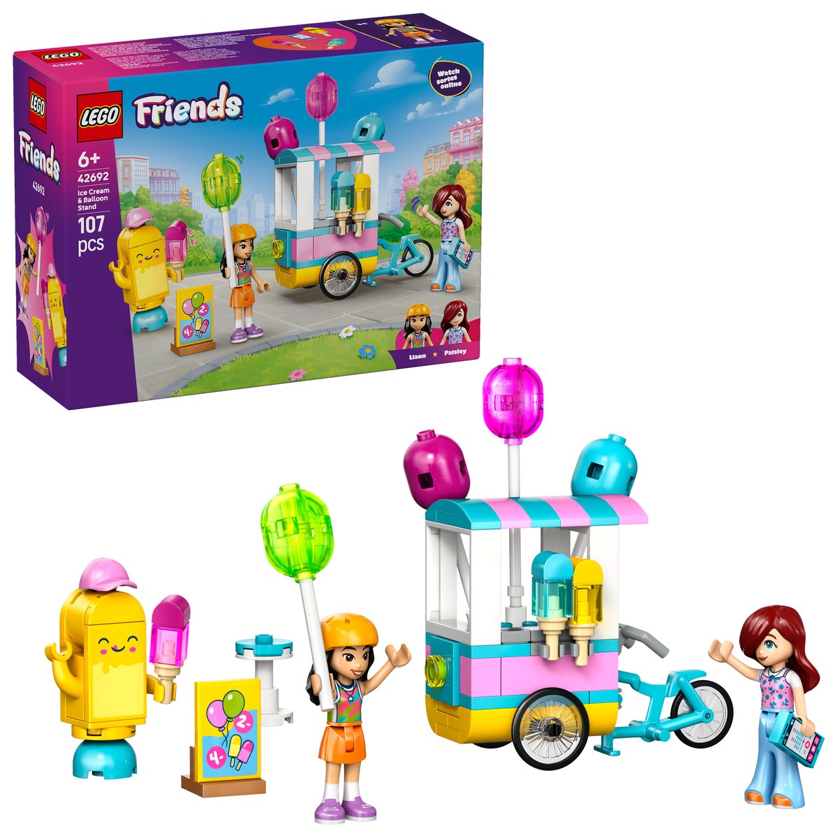 LEGO 42692 LEGO® Friends 42692 - Eis- und Luftballonstand – Box & Produkt
