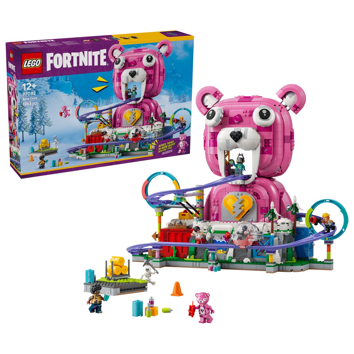 LEGO 77082 LEGO® Fortnite® 77082 - Rave Cave – Box & Produkt