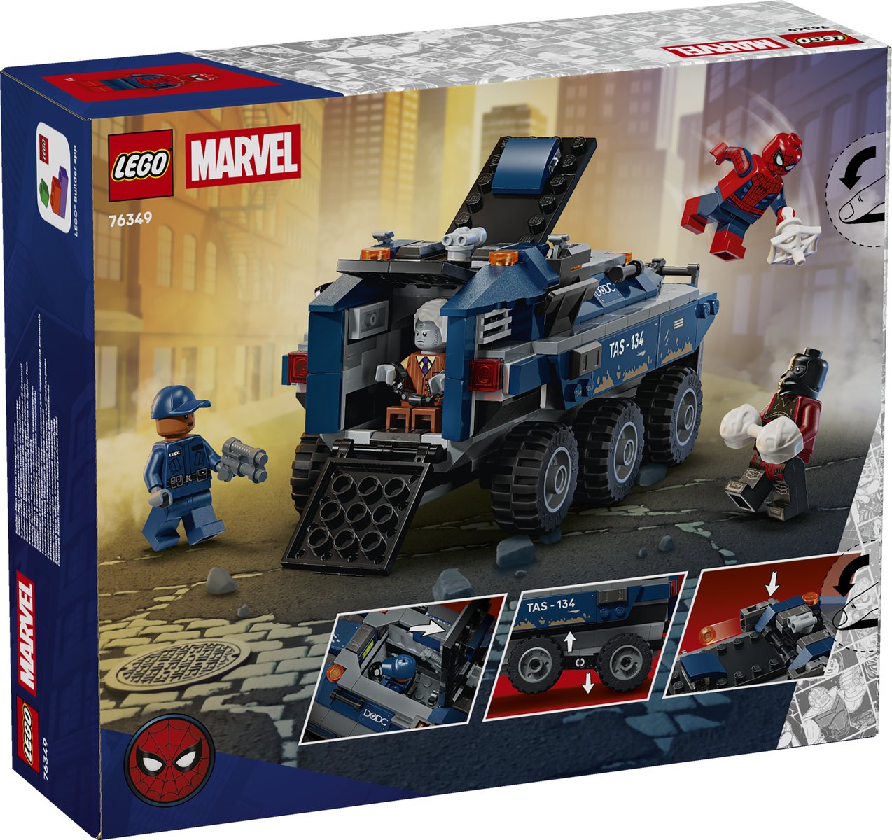 LEGO 76349 LEGO® ǀ Marvel 76349 - Spider-Man Jagt den Gefängnistransporter – Verpackung hinten