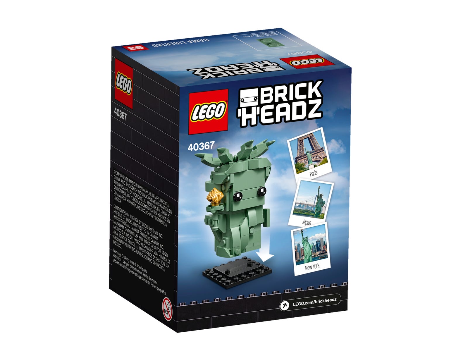 LEGO® BrickHeadz™ 40367 - Freiheitsstatue - Box Back