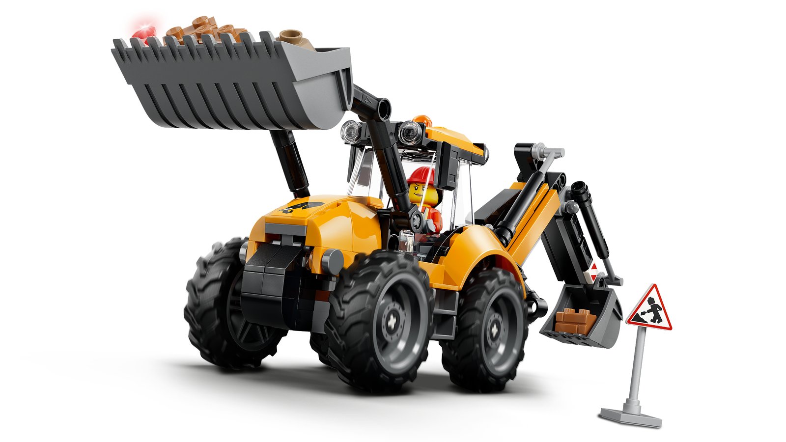 LEGO 60480 LEGO® City 60480 - Gelber Baggerlader – Detailansicht 1