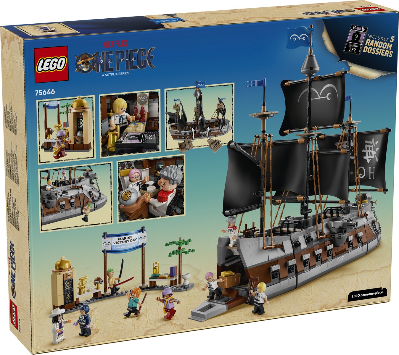LEGO 75646 LEGO® ONE PIECE 75646 - Garps Marineschlachtschiff – Verpackung hinten