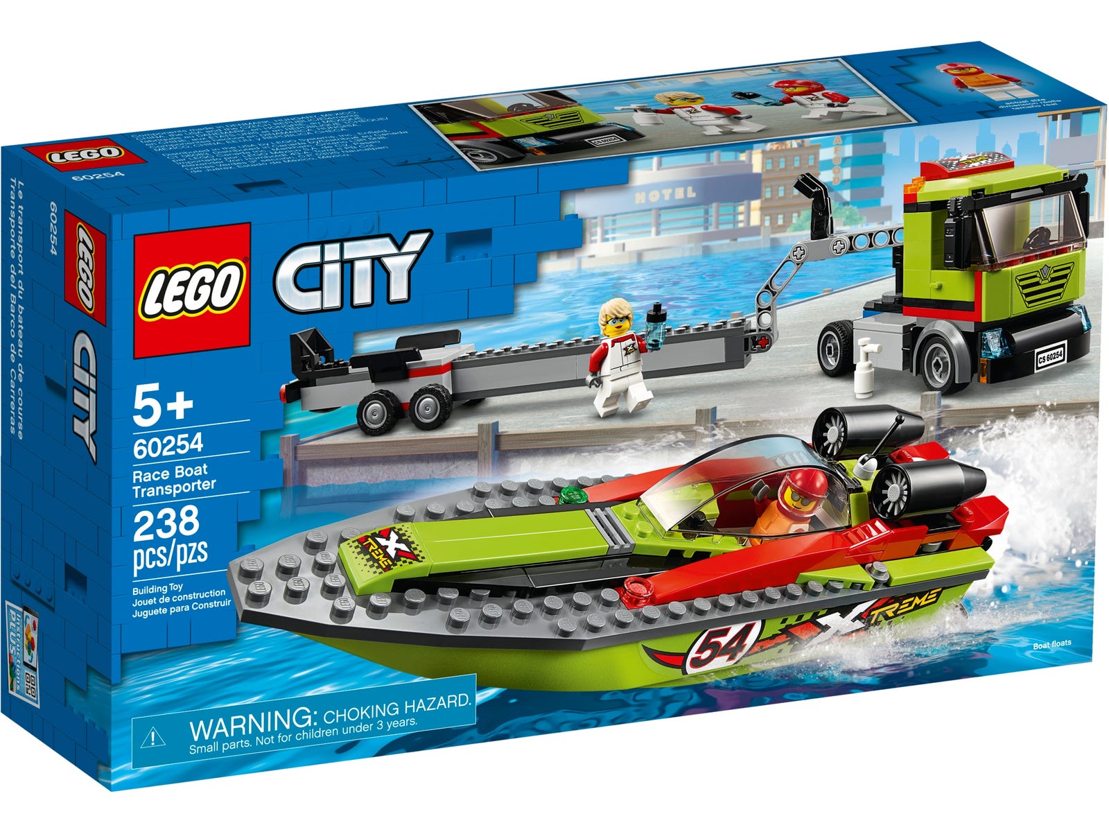 LEGO® City 60254 - Rennboot-Transporter - Box Front