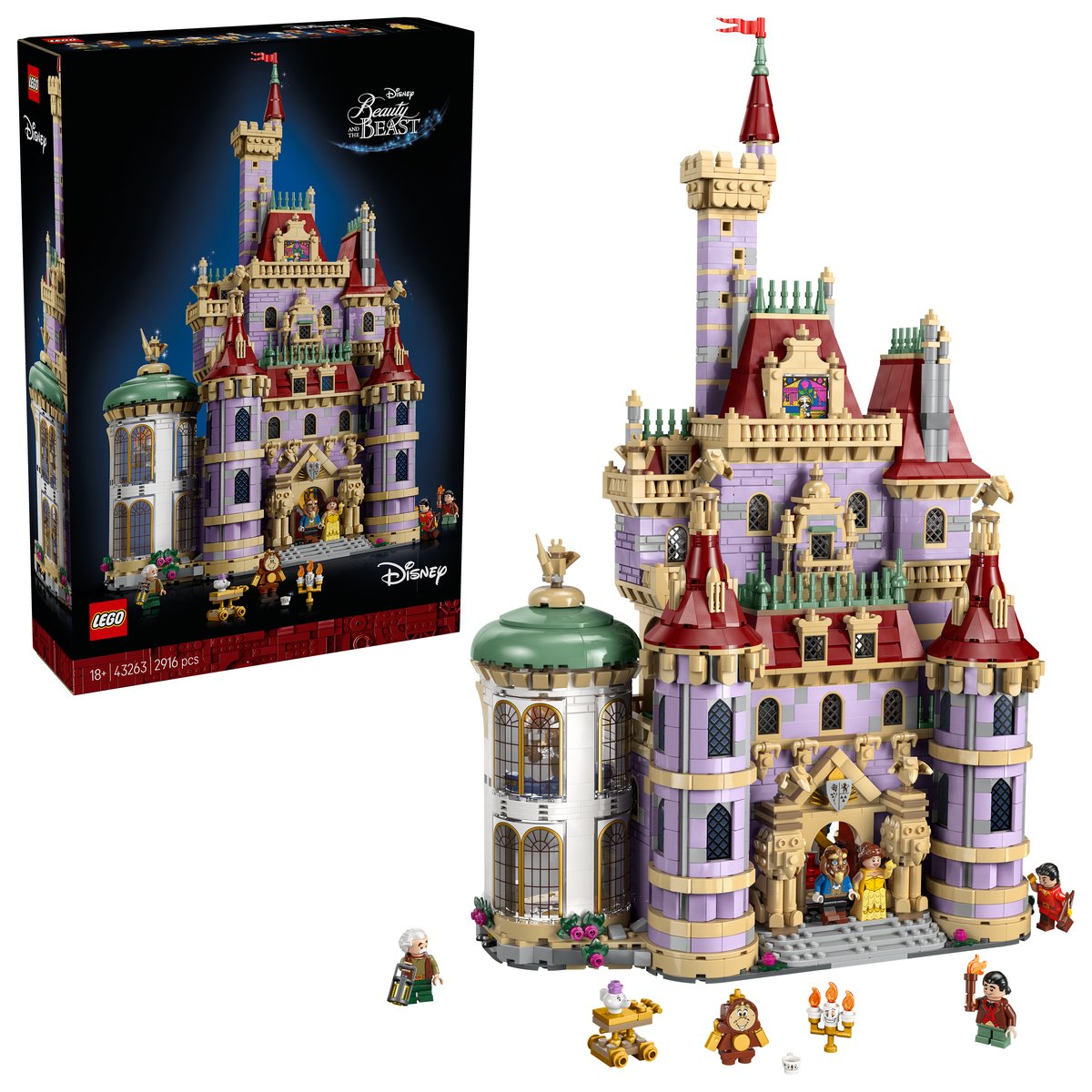 LEGO 43263 LEGO® Disney Princess 43263 - Das Schloss aus „Die Schöne und das Biest“ – Box & Produkt