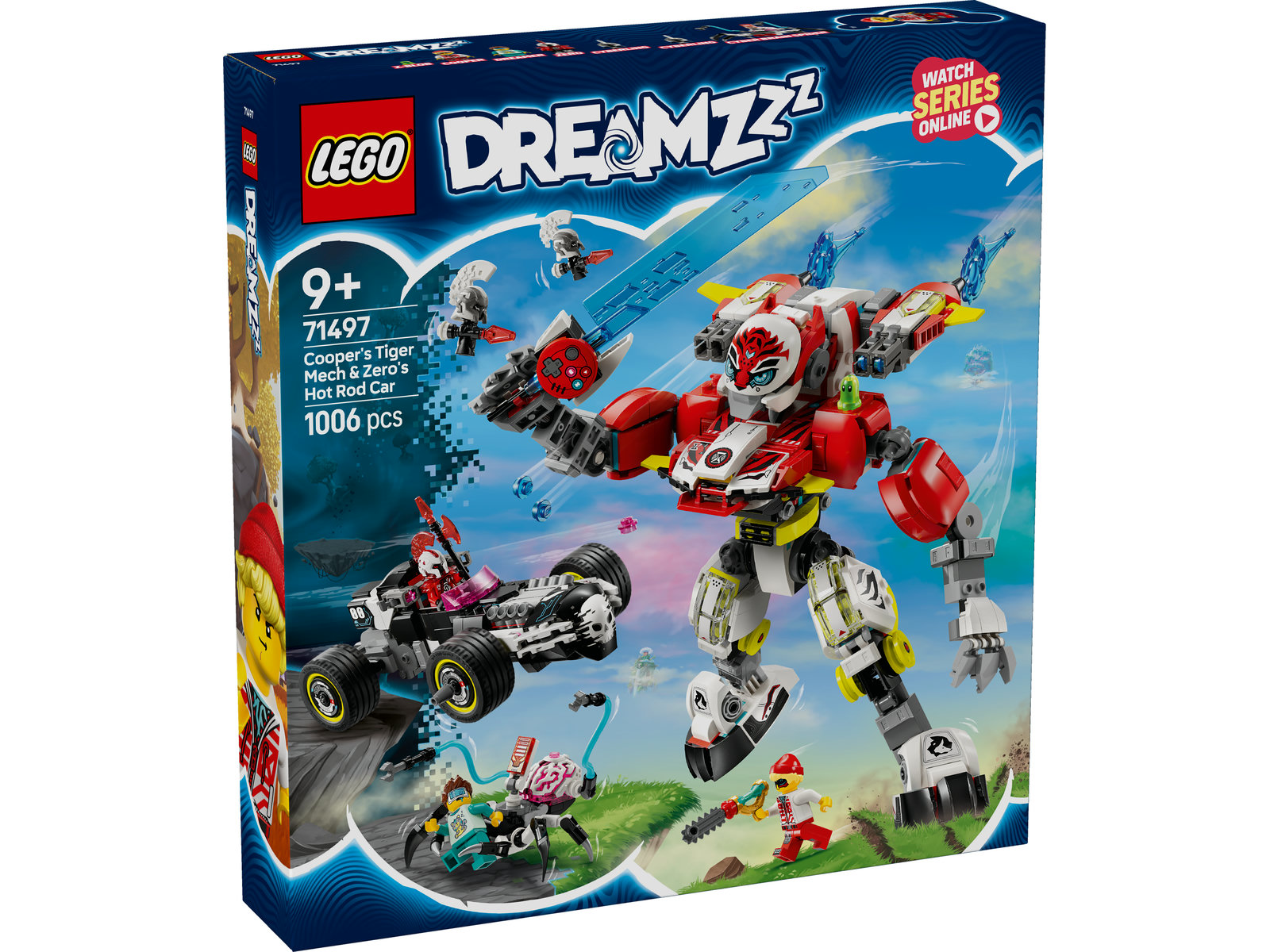 LEGO® DREAMZzz 71497 - Coopers Tiger-Mech und Zero's Hot Rod Auto