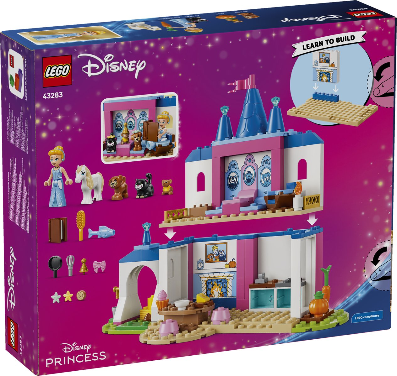 LEGO 43283 LEGO® ǀ Disney Princess 43283 - Cinderellas Tierpalast – Verpackung hinten