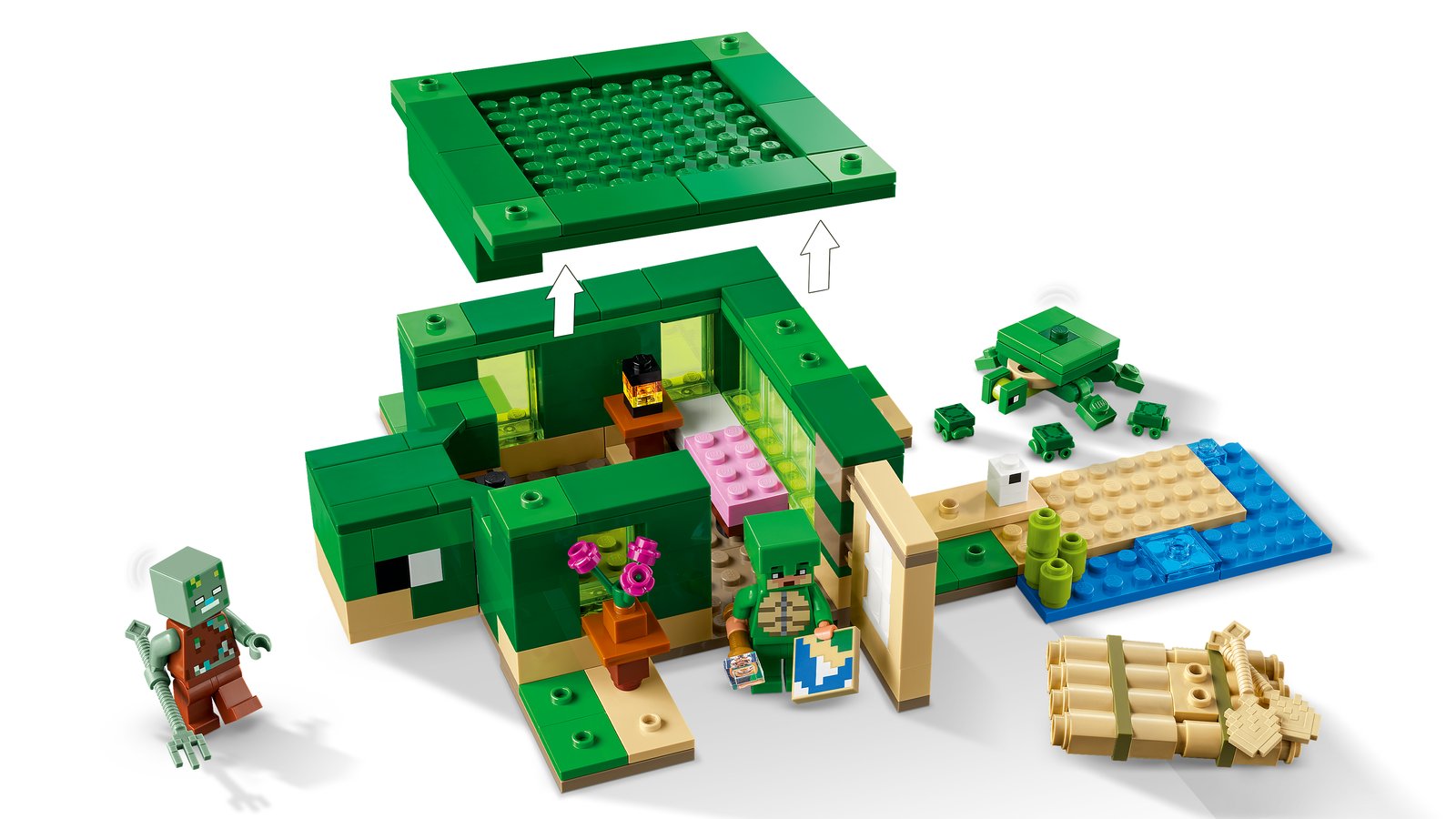 LEGO 21254 LEGO® Minecraft 21254 - Das Schildkrötenstrandhaus – Detailansicht 2