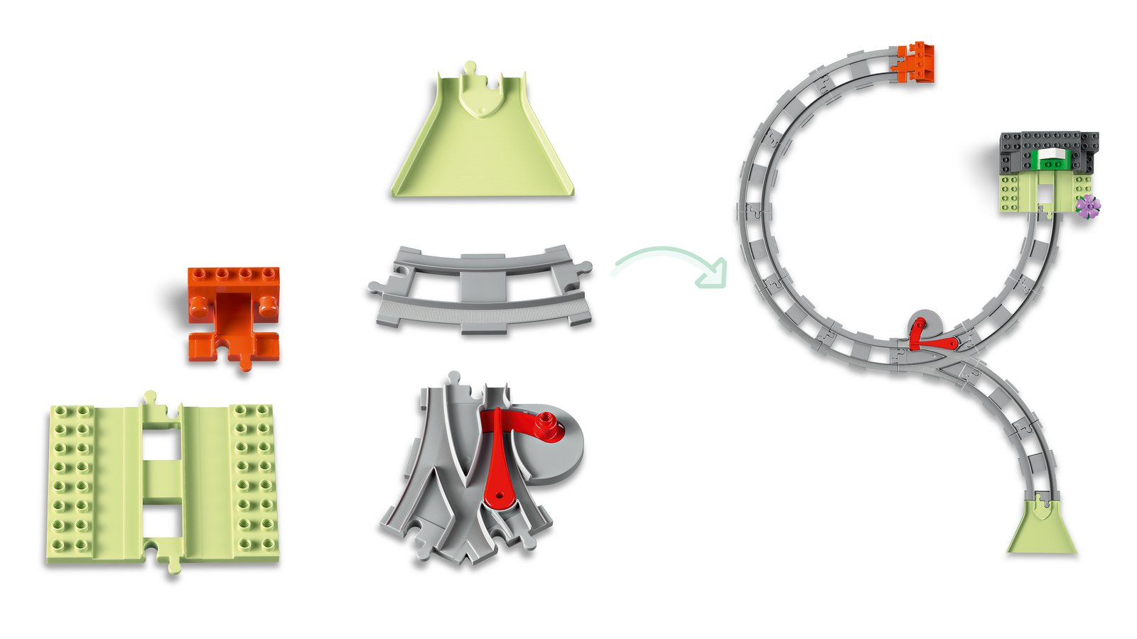 LEGO 10425 LEGO® DUPLO 10425 - Eisenbahntunnel und Schienen – Erweiterungsset – Detailansicht 1