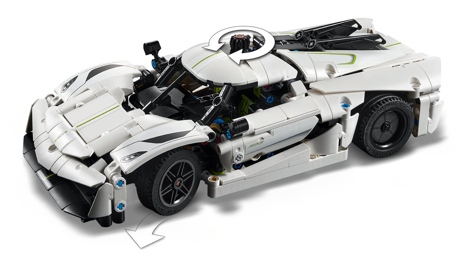 LEGO 42184 LEGO® Technic 42184 - Koenigsegg Jesko Absolut Supersportwagen in Weiß – Detailansicht 4