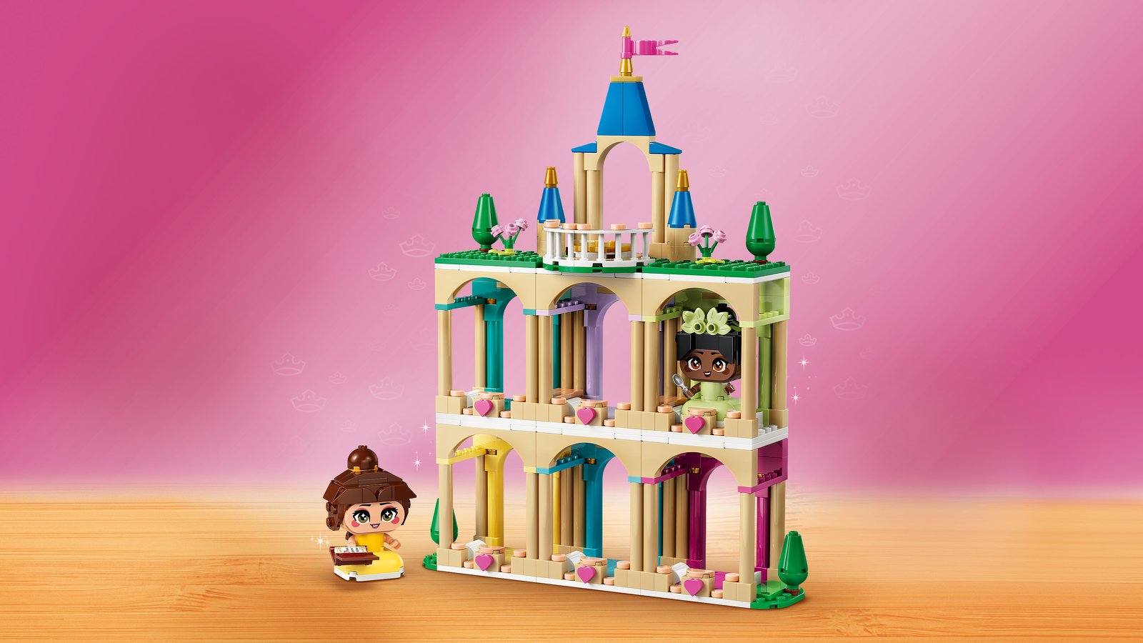 LEGO 43291 LEGO® Disney Princess 43291 - Die Mini-Prinzessinnen Belle und Tiana mit ihrem Schloss – Primaeres Produktbild