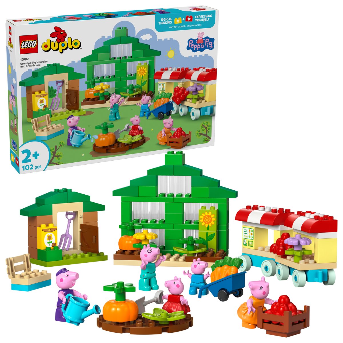 LEGO 10461 LEGO® DUPLO Peppa Pig 10461 - Opas Garten und Gewächshaus – Box & Produkt
