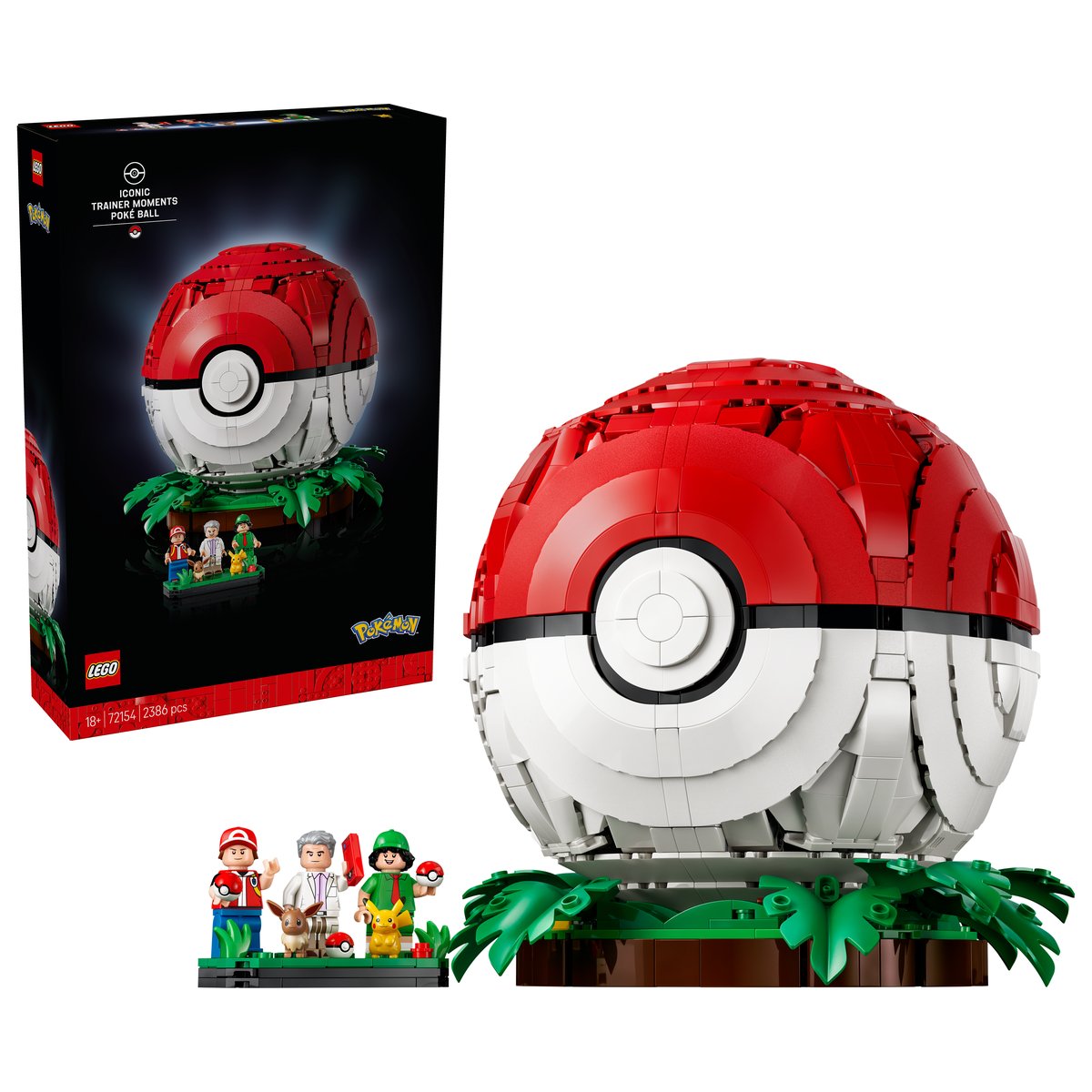 LEGO 72154 LEGO® Pokémon™ 72154 - Pokéball mit Beeindruckenden Trainermomenten – Box & Produkt