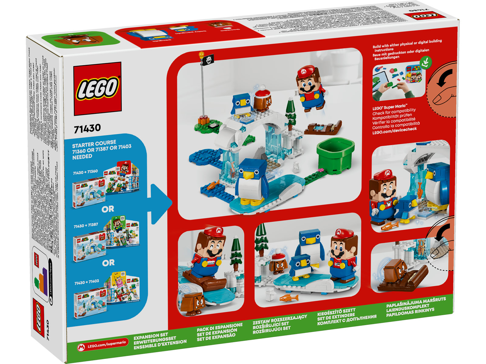 LEGO® Super Mario 71430 - Schneeabenteuer mit Familie Pinguin – Erweiterungsset