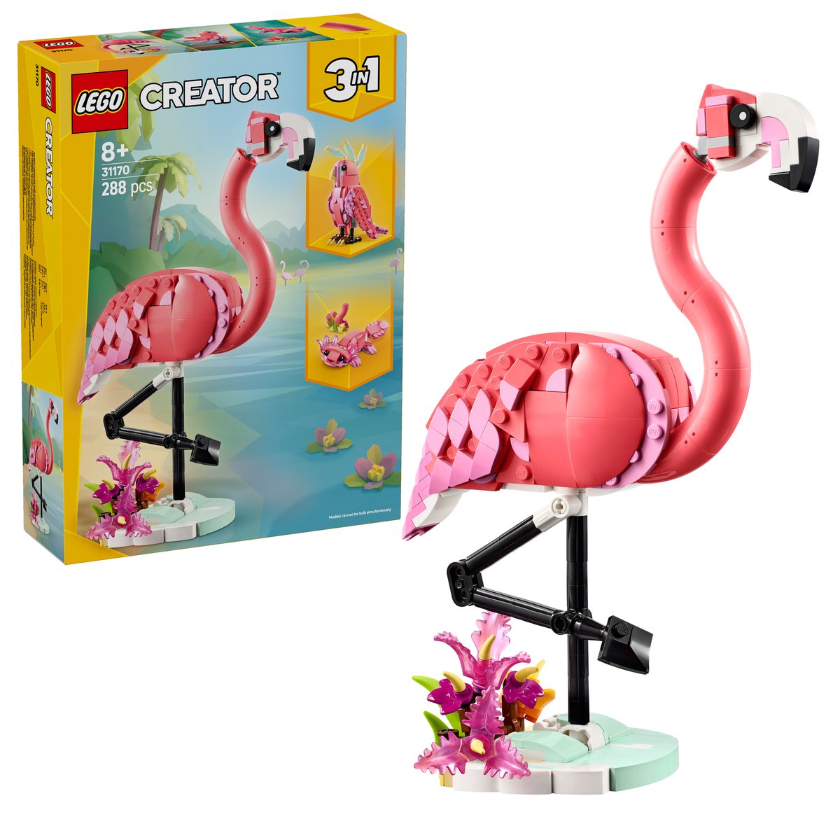 LEGO 31170 LEGO® Creator 31170 - Wilde Tiere: Rosa Flamingo – Box & Produkt