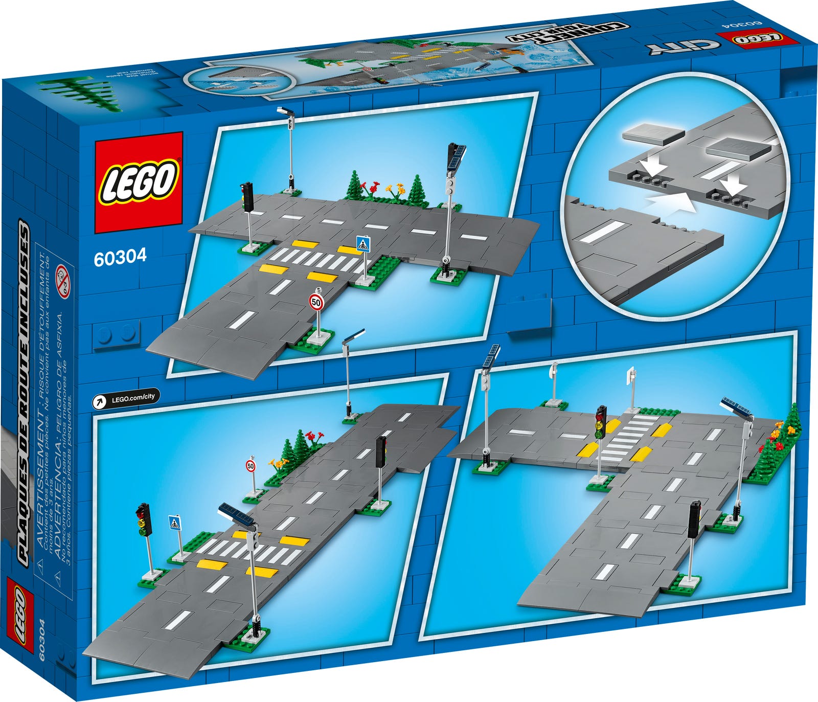 LEGO® City 60304 - Straßenkreuzung mit Ampeln - Box Back