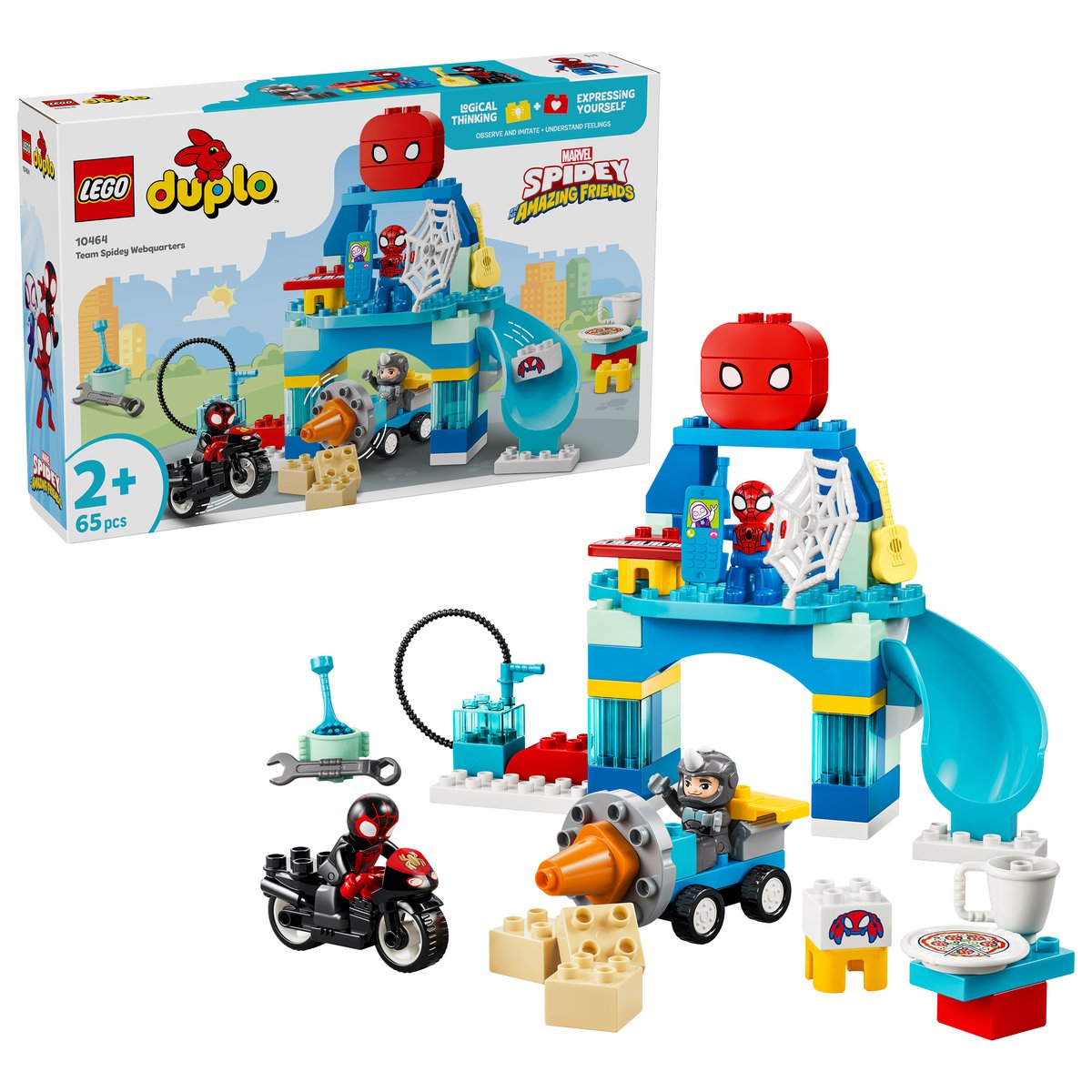 LEGO 10464 LEGO® DUPLO® | Marvel 10464 - Team Spideys Hauptquartier – Box & Produkt