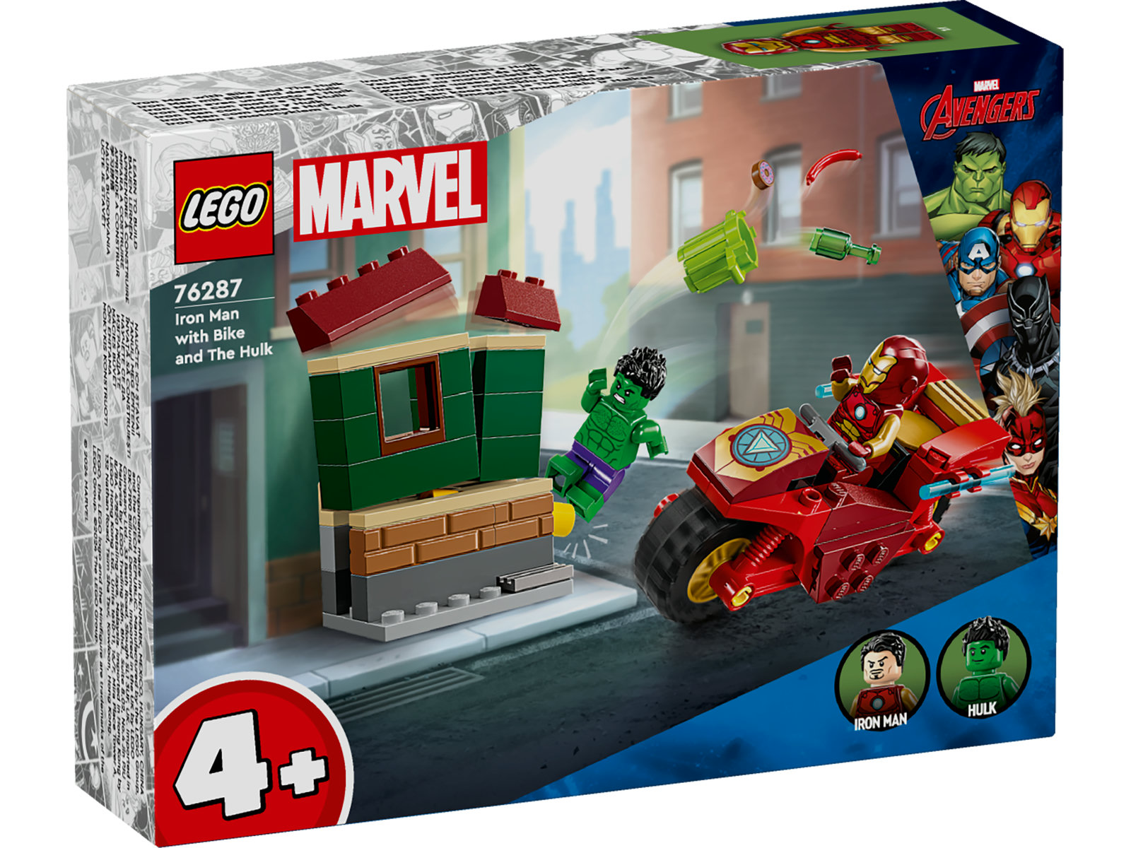 LEGO® Super Heroes 76287 - Iron Man mit Bike und der Hulk