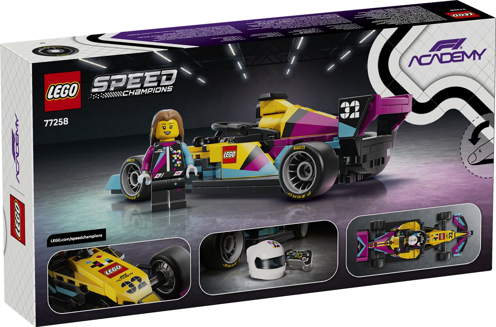LEGO 77258 LEGO® Speed Champions 77258 - F1 ACADEMY™ LEGO® Rennwagen – Verpackung hinten