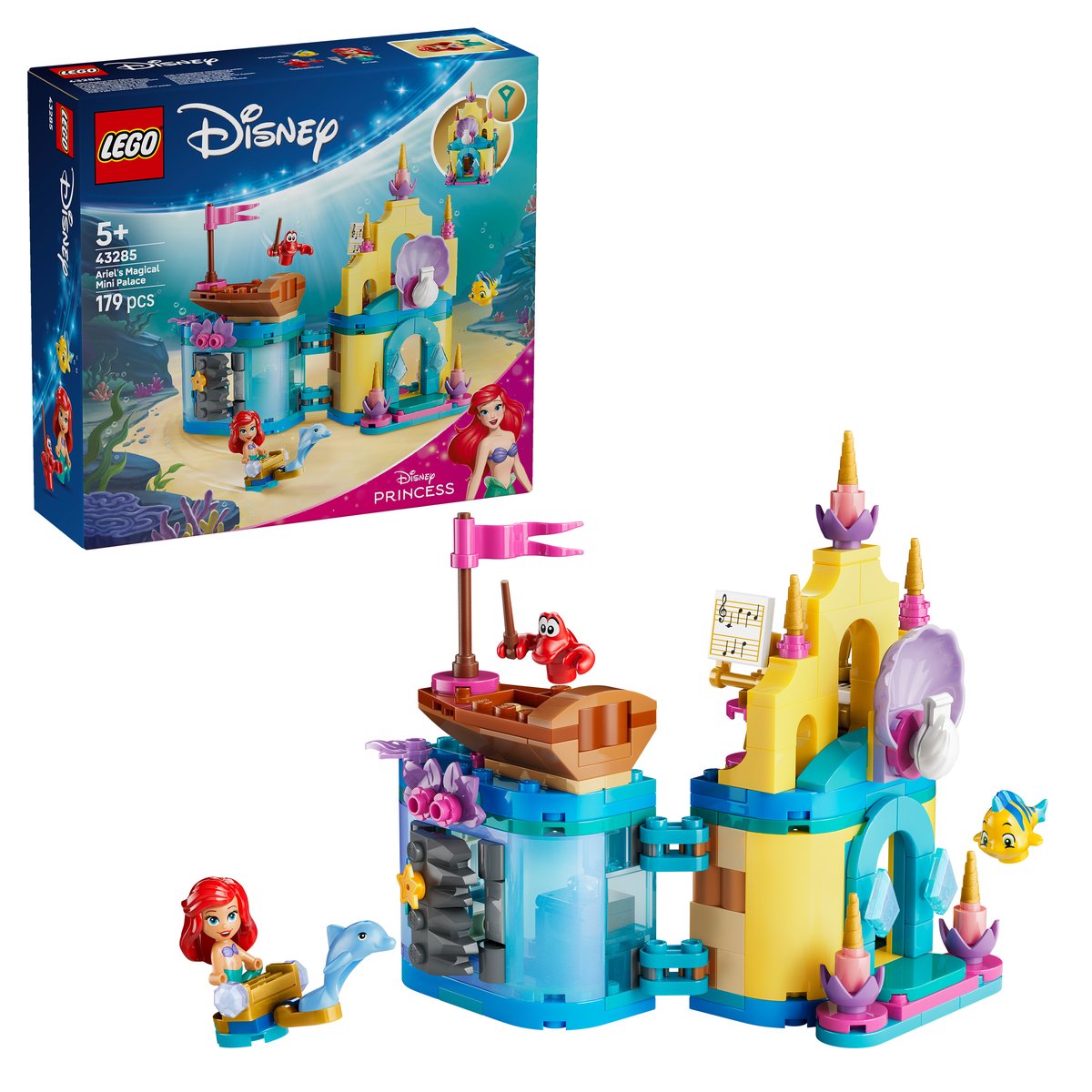 LEGO 43285 LEGO® Disney Princess 43285 - Arielles Magisches Mini-Schloss – Box & Produkt