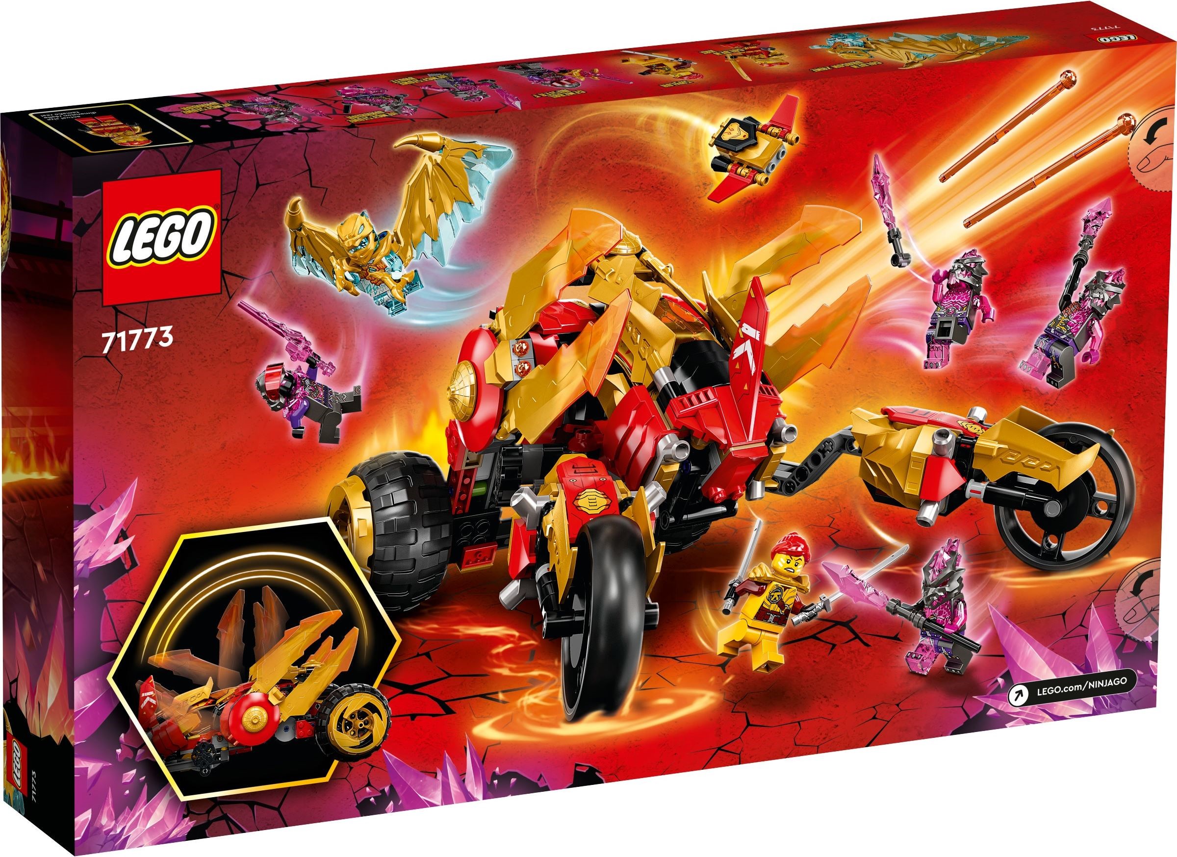 LEGO® NINJAGO® 71773 - Kais Golddrachen-Raider