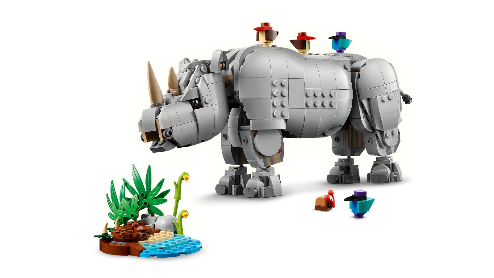LEGO 31171 LEGO® Creator 31171 - Wilde Tiere: Prächtiges Nashorn mit Vögeln – Primaeres Produktbild