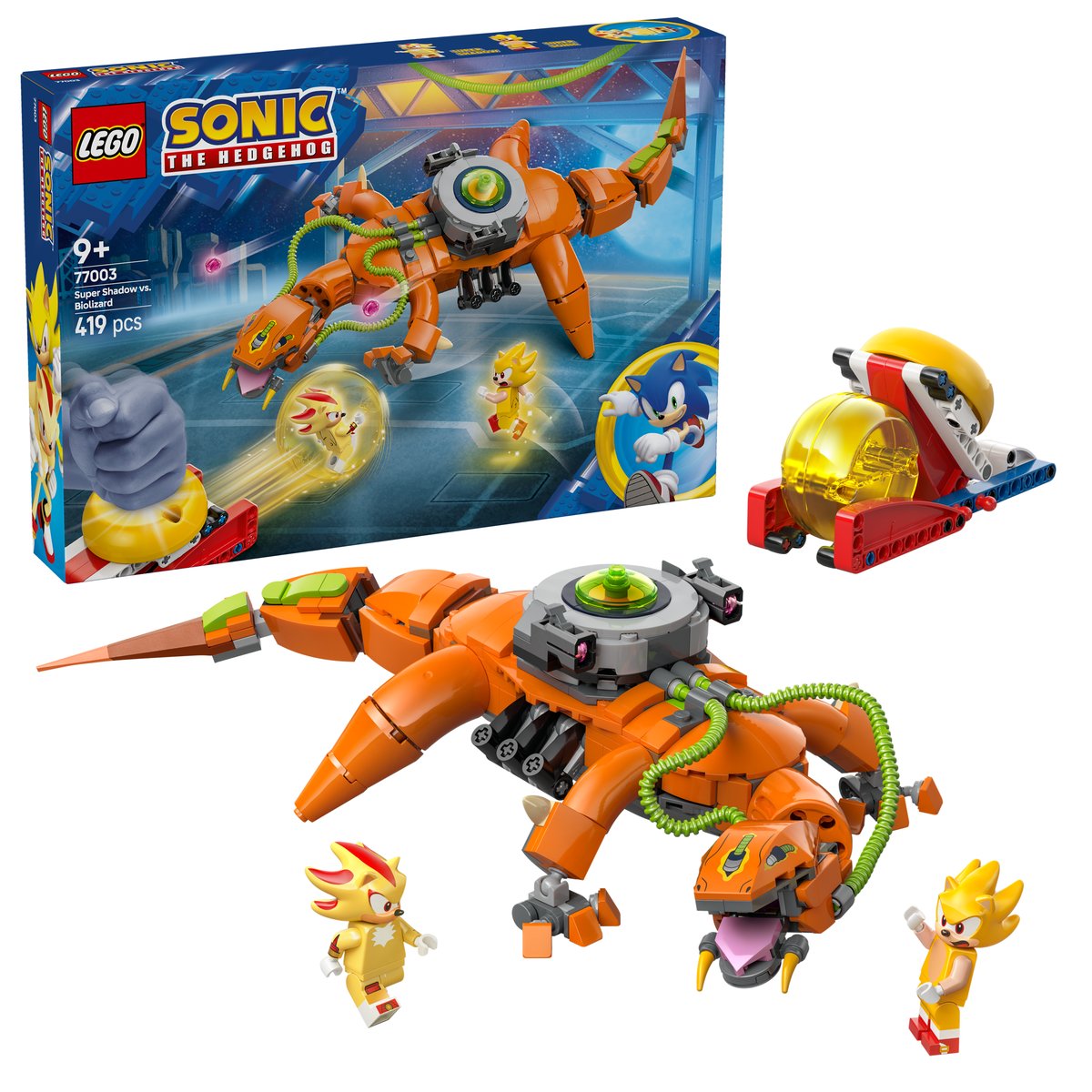 LEGO 77003 LEGO® Sonic 77003 - Super Shadow vs. Biolizard – Box & Produkt