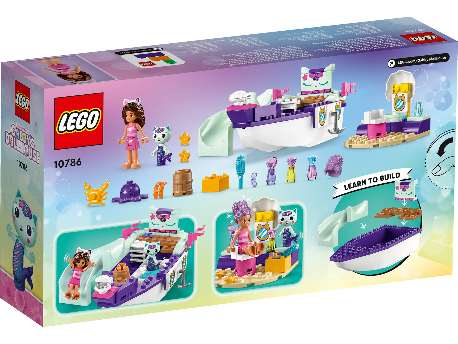 LEGO® Gabby's Dollhouse 10786 - Gabbys und Meerkätzchens Schiff und Spa
