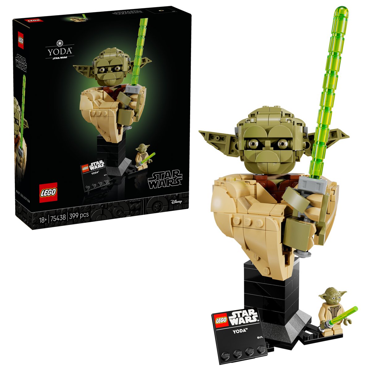 LEGO 75438 LEGO® Star Wars™ 75438 - Yoda™ Büste – Box & Produkt