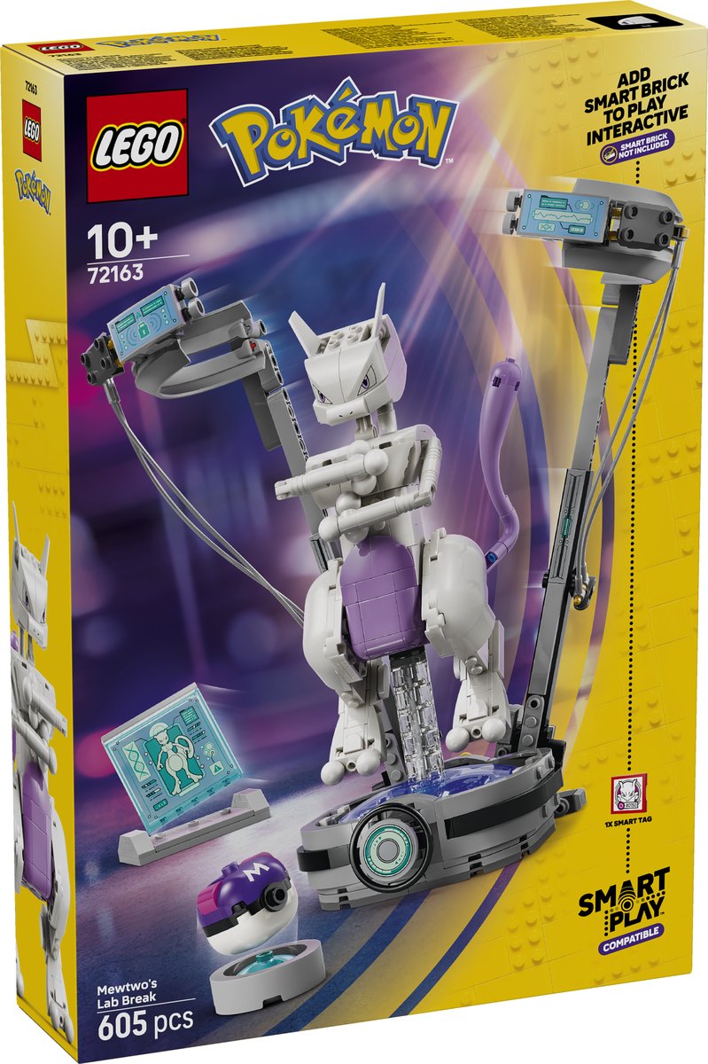 LEGO 72163 LEGO® Pokémon™ 72163 - SMART Play™: Mewtus Ausbruch aus dem Labor – Verpackung vorne