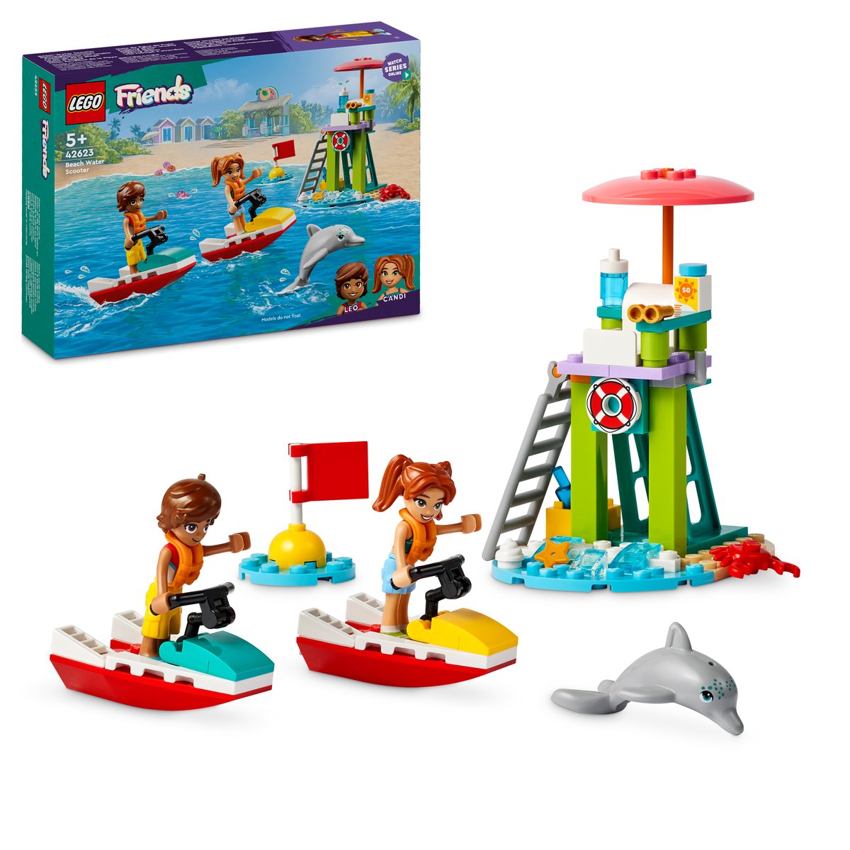 LEGO 42623 LEGO® Friends 42623 - Rettungsschwimmer Aussichtsturm mit Jetskis – Box & Produkt