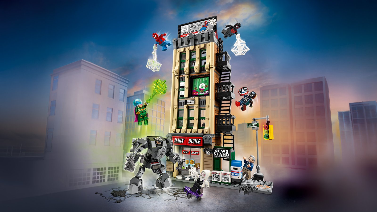 LEGO 76342 LEGO® Super Heroes Marvel 76342 - Spider-Man vs. Mysterio: Daily Bugle – Primaeres Produktbild