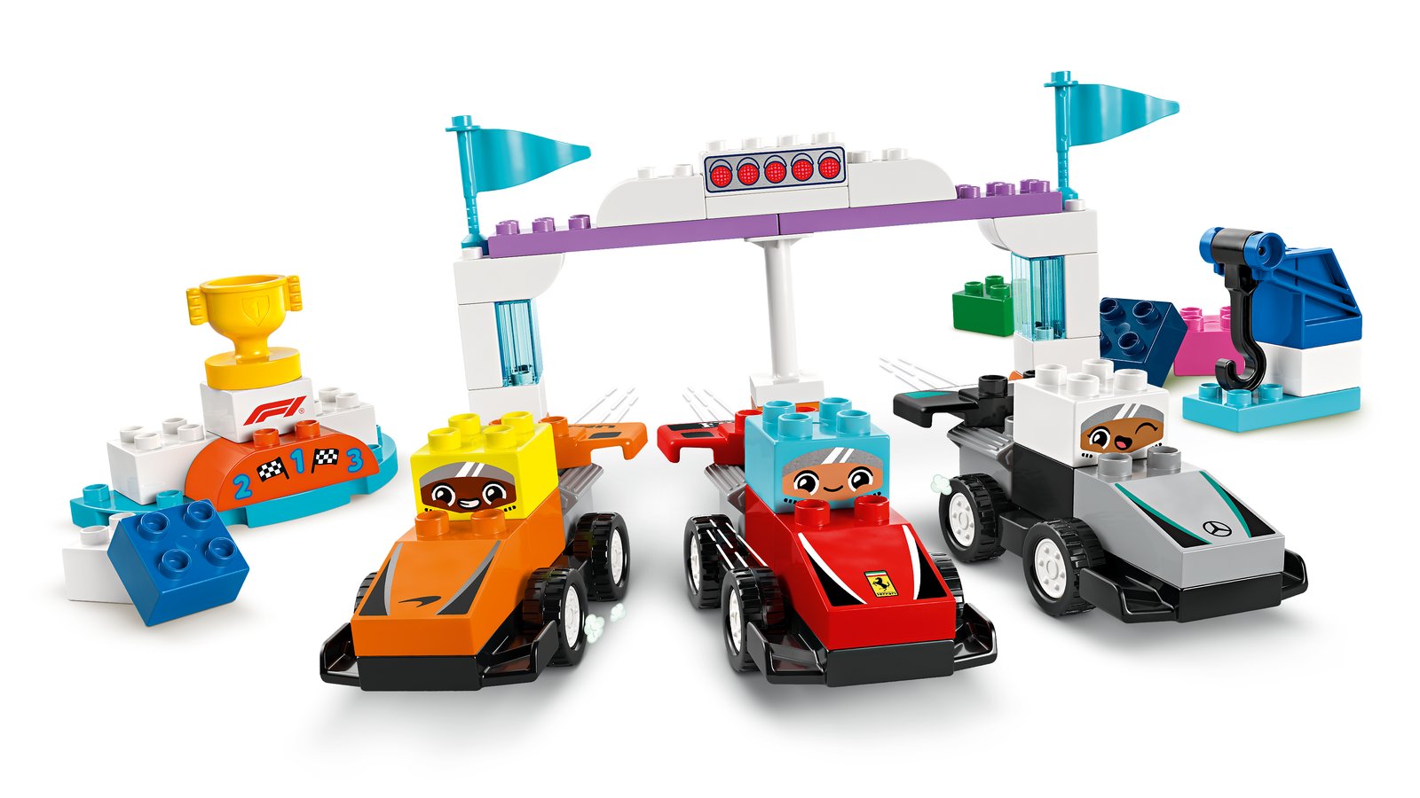 LEGO 10445 LEGO® DUPLO 10445 - F1® Team Rennautos mit Rennfahrern – Primaeres Produktbild