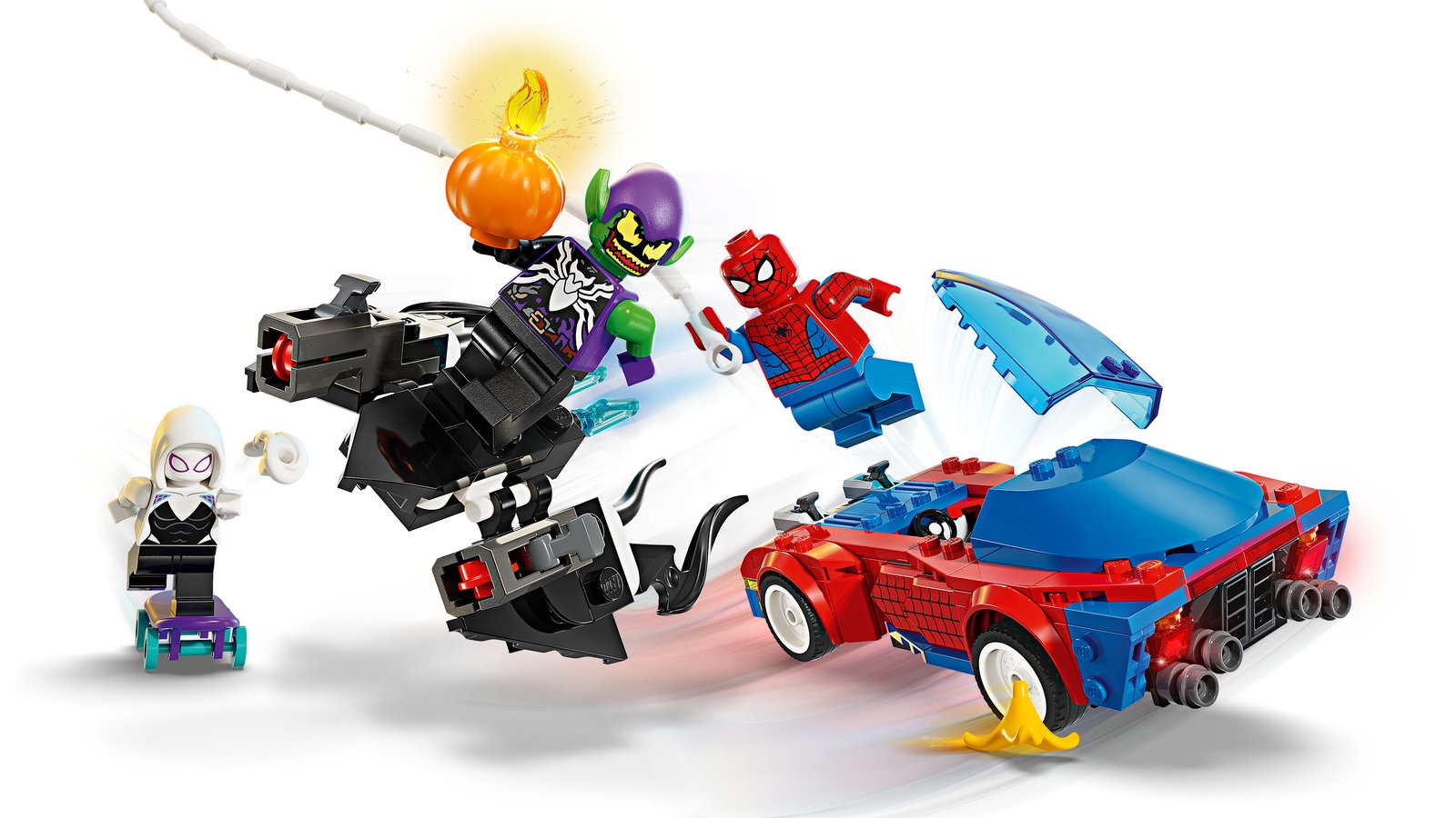 LEGO 76279 LEGO® Marvel 76279 - Spider-Mans Rennauto & Venom Green Goblin – Detailansicht 1
