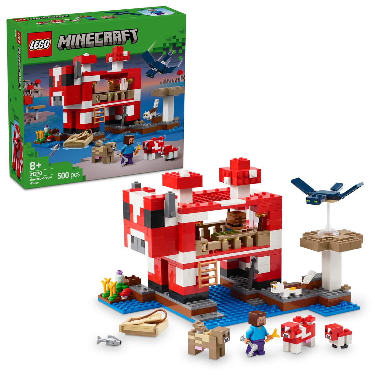LEGO 21270 LEGO® Minecraft 21270 - Das Pilzkuh-Haus – Box & Produkt