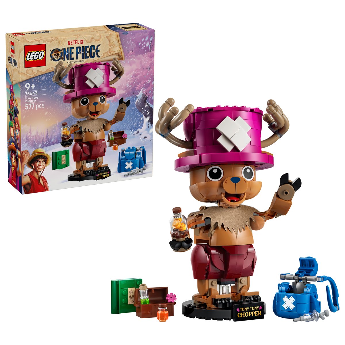 LEGO 75643 LEGO® ONE PIECE 75643 - Tony Tony Chopper – Box & Produkt