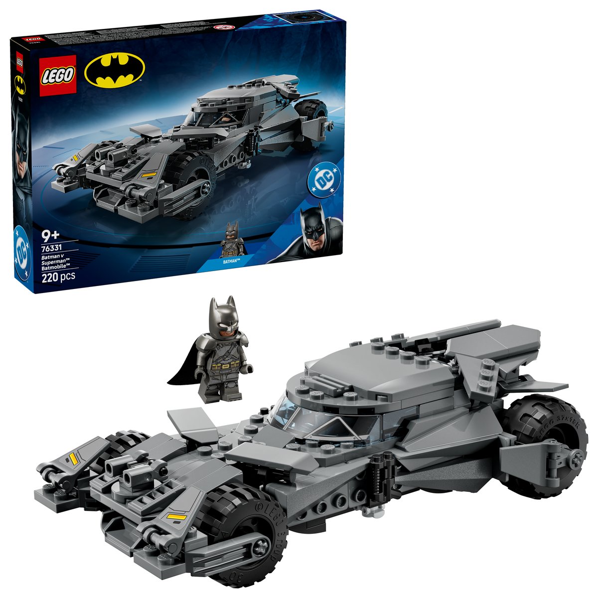 LEGO 76331 LEGO® DC Batman™ 76331 - Batman vs. Superman: Batmobil – Box & Produkt