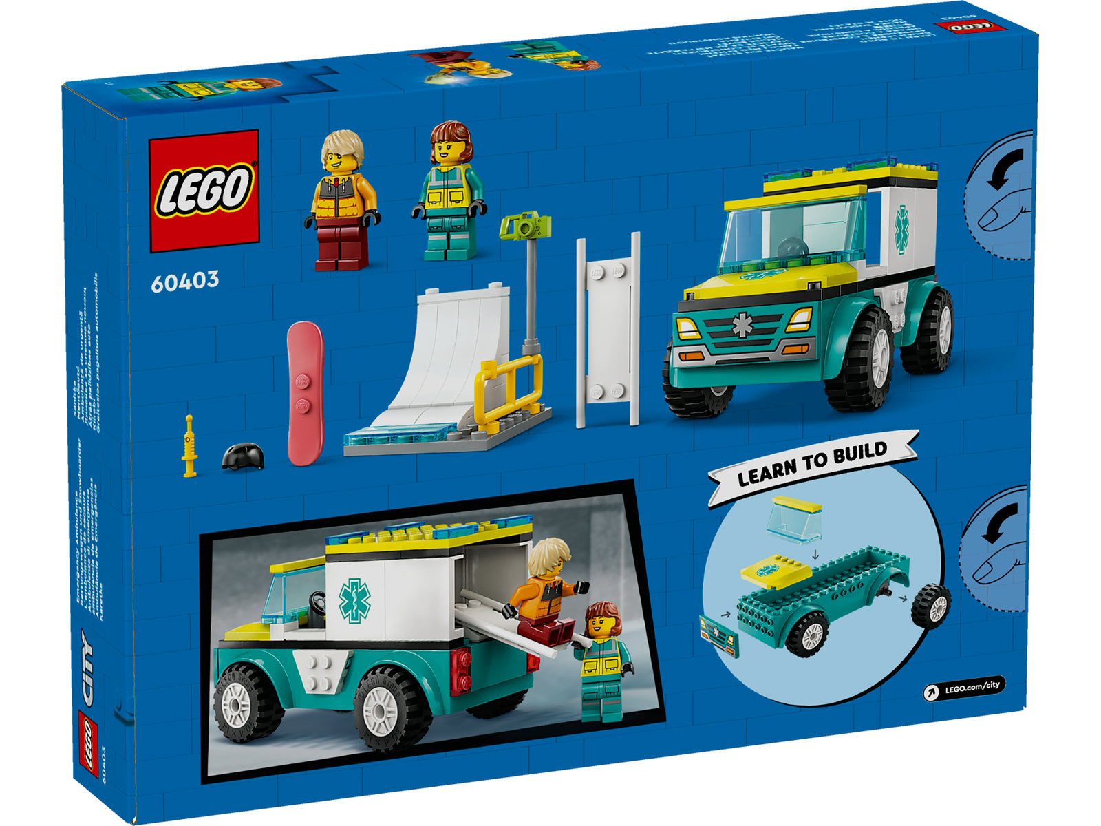 LEGO® City 60403 - Rettungswagen und Snowboarder