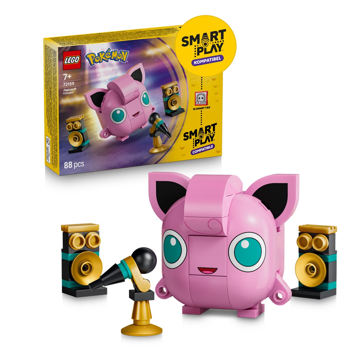 LEGO 72159 LEGO® Pokémon™ 72159 - SMART Play™: Pummeluff-Konzert – Box & Produkt