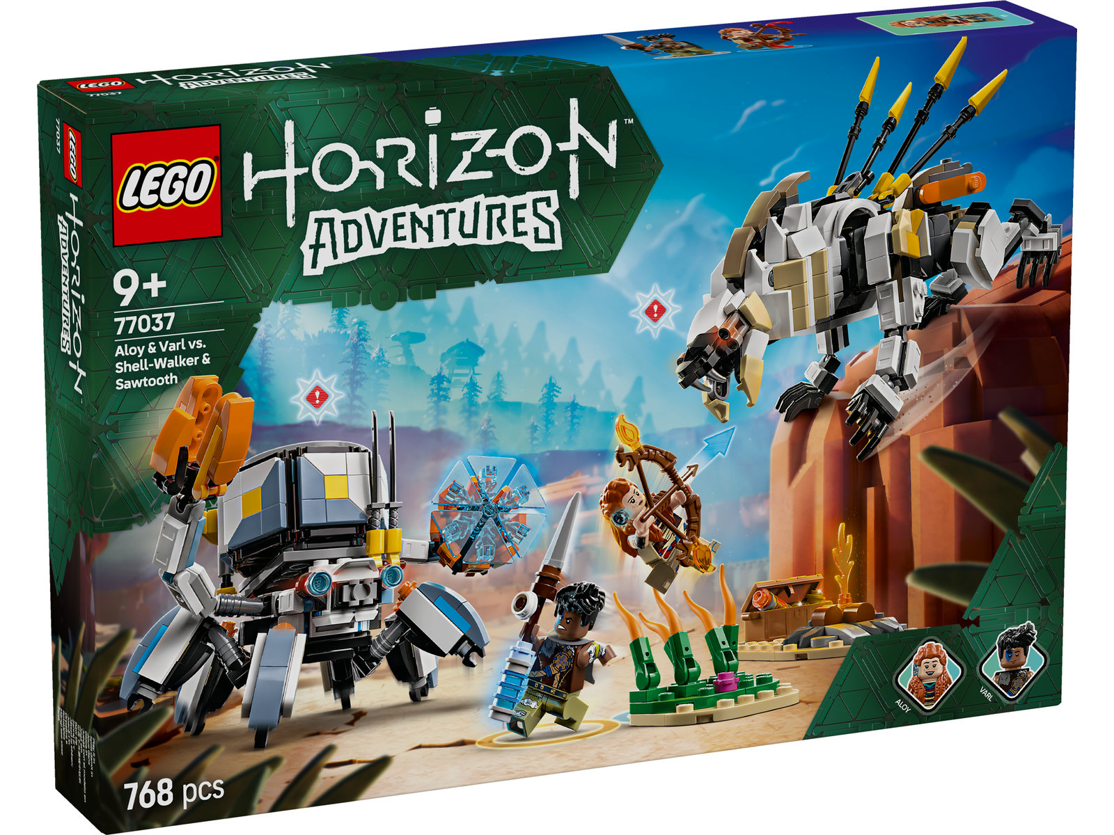 LEGO® Horizon 77037 - Aloy und Varl vs. Panzerwanderer und Sägezahn LEGO® Horizon 77037 - Aloy und Varl vs. Panzerwanderer und Sägezahn