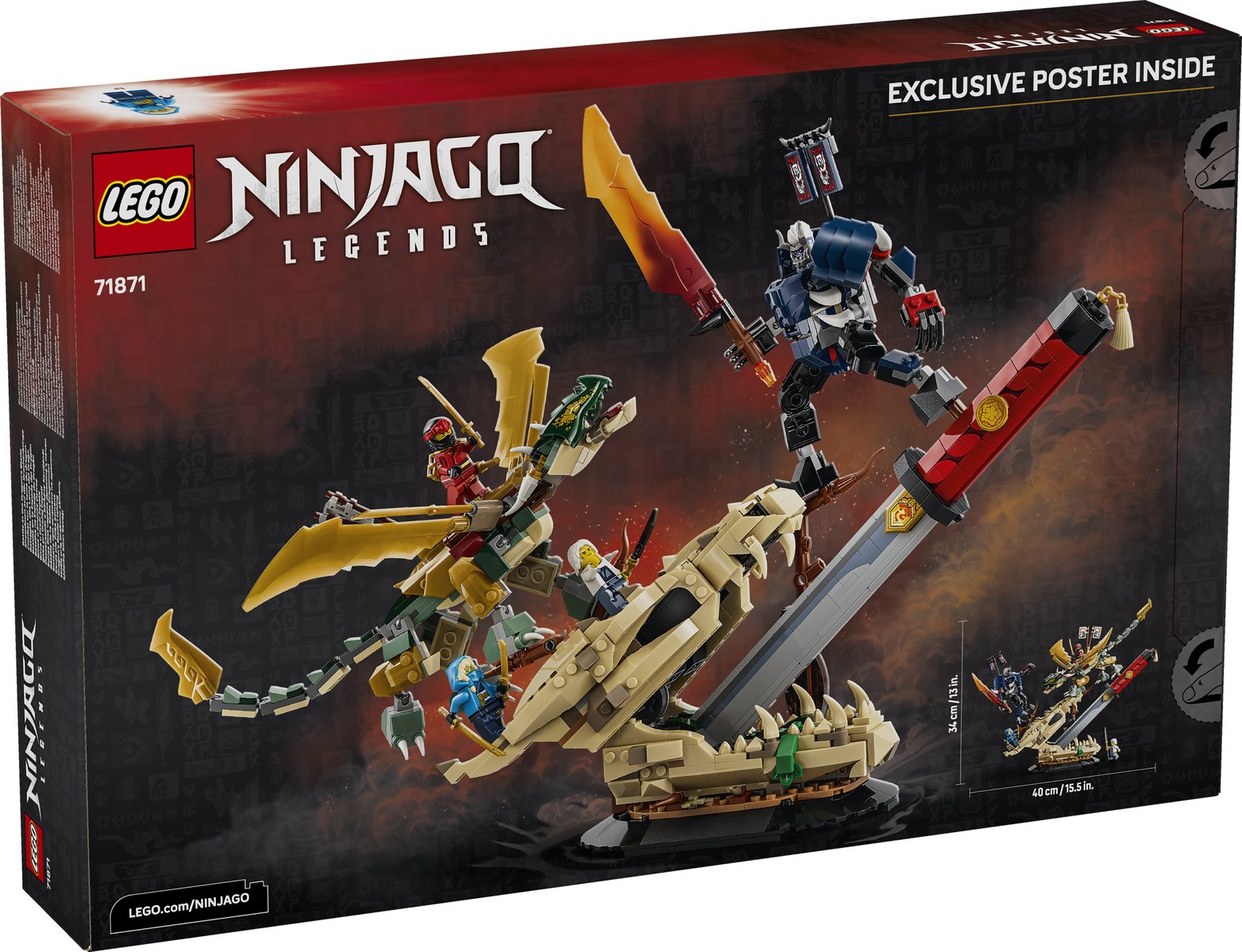 LEGO 71871 LEGO® NINJAGO® 71871 - Showdown auf der Drachenklinge – Verpackung hinten