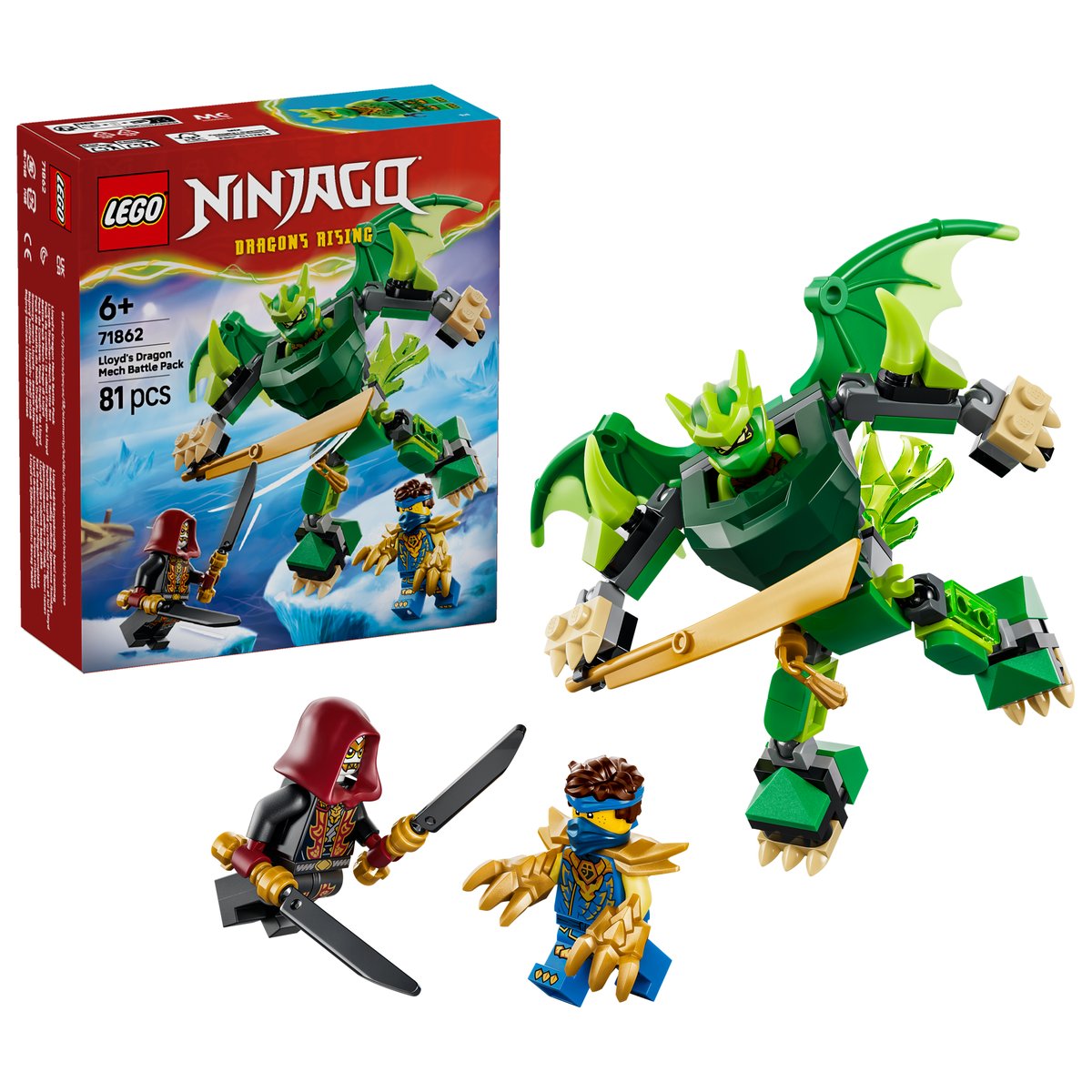 LEGO 71862 LEGO® NINJAGO® 71862 - Lloyds Drachen-Mech Battle Set – Box & Produkt