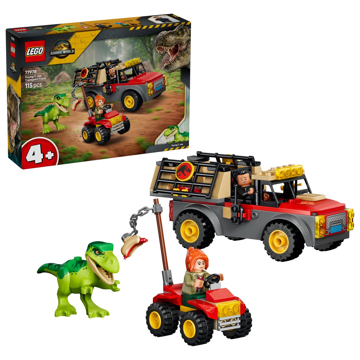 LEGO 77978 LEGO Jurassic World 77978 - Transporter für den Jungen T.Rex – Box & Produkt
