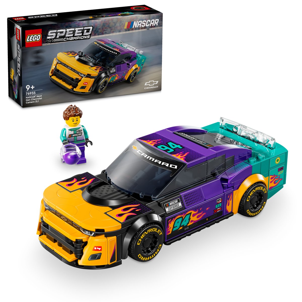 LEGO 76935 LEGO® Speed Champions 76935 - NASCAR® Next Gen Chevrolet Camaro ZL1 – Box & Produkt