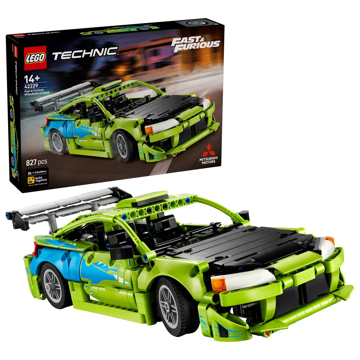 LEGO 42229 LEGO® Technic 42229 - Fast and Furious Mitsubishi Eclipse Auto – Box & Produkt